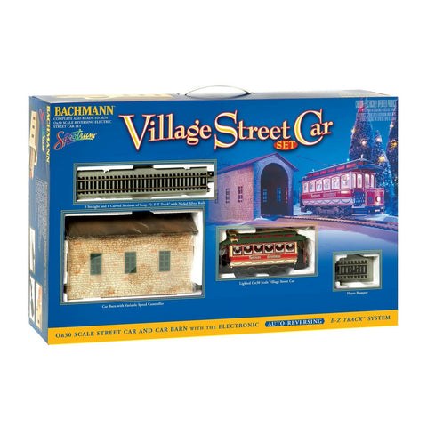 Bachmann #25017 On30 Scale Village Street Car Set - Spectrum(R) - Christmas