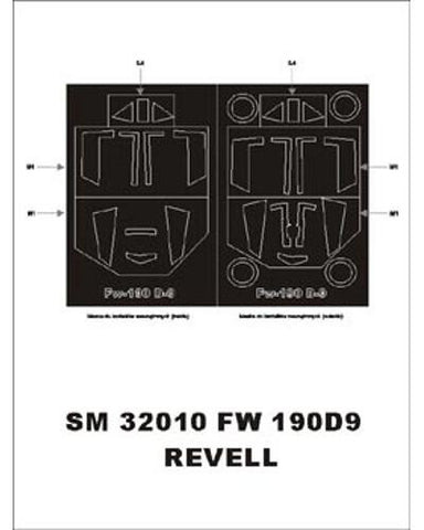 Montex 1/32 canopy masks for FW 190D-9 by Revell SM32010