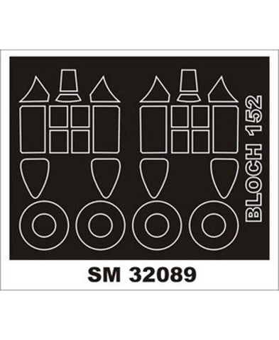 Montex 1/32 canopy masks for Bloch 152 by Azur- SM32089