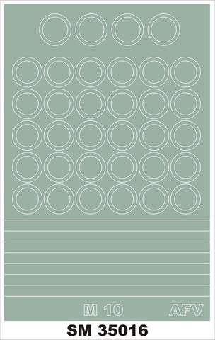 Montex 1/35 masks for painting tank wheels for M 10 AFV Club - SM35016