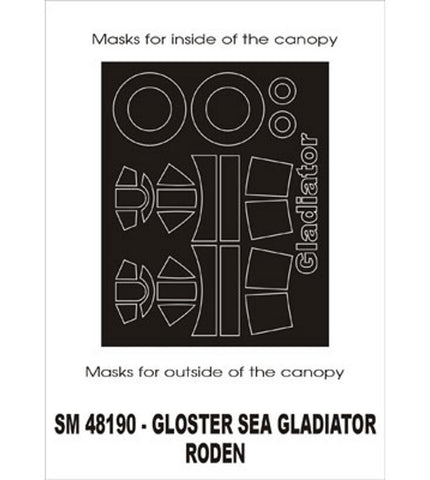 Montex 1/48 canopy masks for the Roden Sea Gladiator kit - SM48190