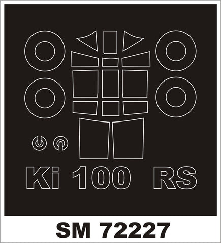 Montex 1/72 canopy masks for the RS Model Ki-100 I kit - SM72227