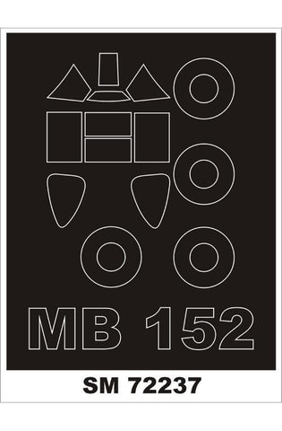 Montex 1/72 canopy masks for Bloch 152 by RS Model - SM72237