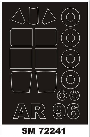 Montex 1/72 canopy masks for Arado Ar 96 by Special Hobby - SM72241