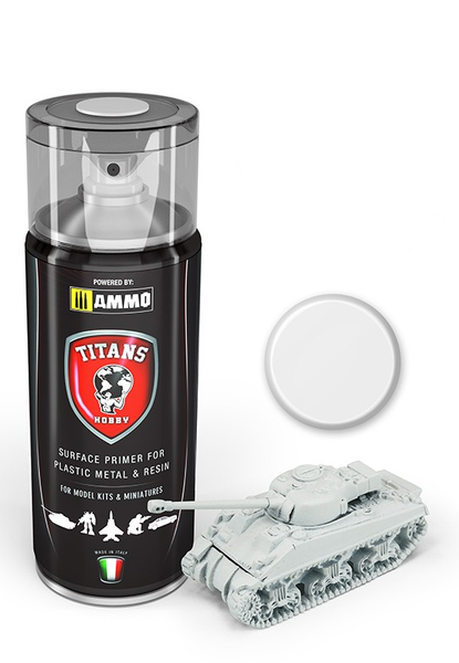 Spray Apprêt Métallisé Titans Hobby TTH109 – Effet Métal Nu, 400ml !