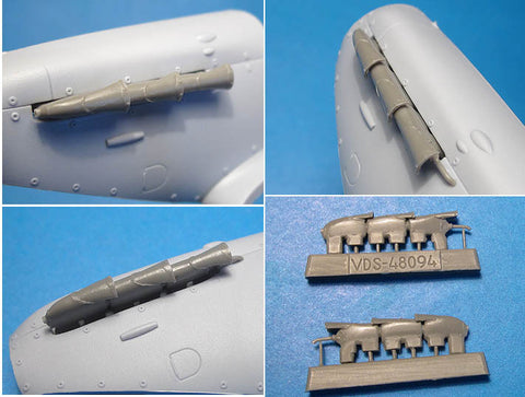 1/48 Vector resin Spitfire Mk.V Exhaust Pipes for Airfix kit - VDS48094