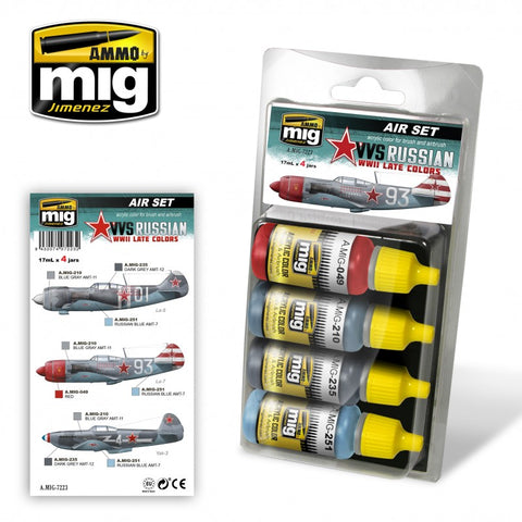 Ammo Mig Jimenez Acrylics 4 jars 17mL Russian WWII Late Colors AMIG 7223