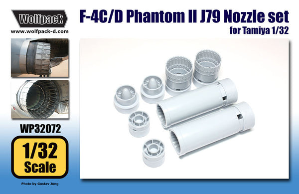Wolfpack 1/32 F-4C/D Phantom ll J79 Engine Nozzle set for Tamiya - WP32072 Wolfpack 1/32 F-4C/D Phantom ll J79 Engine Nozzle set for Tamiya - WP32072