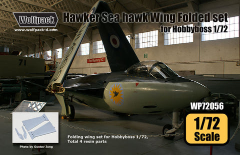 Wolfpack 1/72 scale resin Hawker Sea Hawk Wing Folded set Hobbyboss WP72056