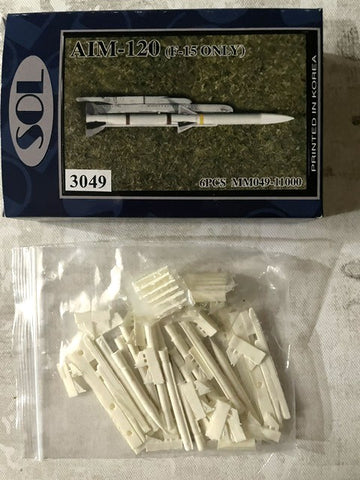 SOL 1/48 resin cast AIM-120 (F-15 Only) - 6pcs - 3049