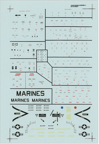 SuperScale 1:48 Decals AV-8B Super Harrier IIs Complete Data - 48-354