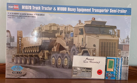 Hobby Boss 1/35 M1070 Truck Tractor & M1000 Trailer & Eduard PE #85502