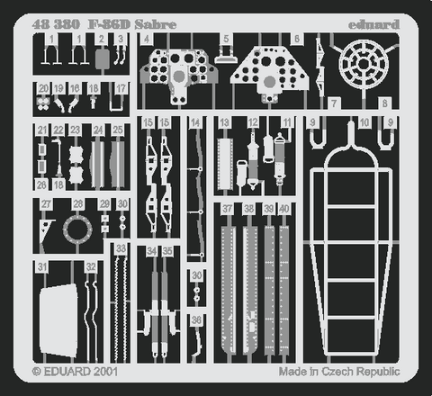 Eduard 1/48 photoetch detail for the F-86D by Revell/Monogram - 48380 Old Stock