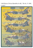 Furball 1/48 decals Boca Chica Bandits A-4E, TA-4J, F-16N, F-5E/F - FUR-48099