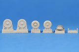Hypersonic Models 1/48 Resin T-38 Wheels (Early) for Wolfpack - HMR48023