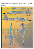 Furball 1/48 decals Boca Chica Bandits A-4E, TA-4J, F-16N, F-5E/F - FUR-48099