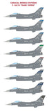Caracal 1/72 decals Air Force F-16C/D Dark Vipers - CD72060