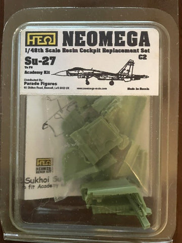 NeoMega 1/48 scale resin Su-27 cockpit set for Academy - C2