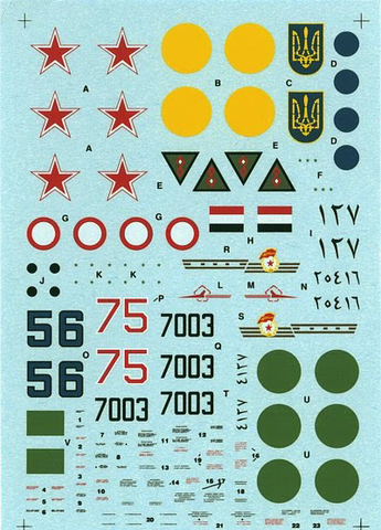 Hi-Decal Line 1/72 decal set for MiG-25 Foxbat A/E - 72-028