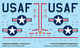 Caracal 1/48 decals F-94A/B Starfire Pt 2 for Hobbycraft kit - CD48241