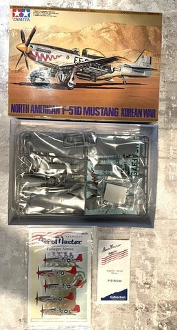 Tamiya 1/48 NA F-51D Mustang korean War w/Aeromaster decals & Stencils #61044