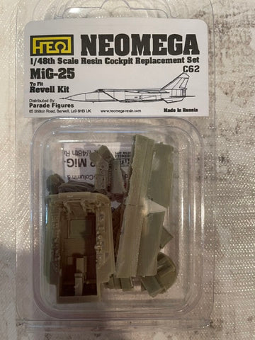 NeoMega 1/48 scale resin MiG-25 cockpit set for Revell - C62
