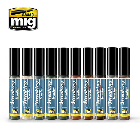 AMMO of Mig Jimenez Detail STREAKING BRUSHERS #1250 Line