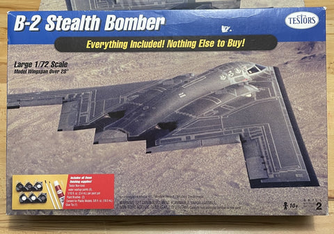 Testors 1/72 scale B-2 Stealth Bomber aircraft kit - 04093 see description
