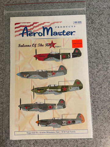 Aeromaster Decals 1/48 YAK Falcons of the Red Star Part I #48-505
