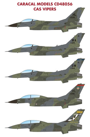 Caracal Models 1/48 decals CD48056 - F-16 CAS Vipers