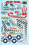 Cutting Edge 1:48 scale F-8 Crusader, Part 2 decal sheet - CED48211