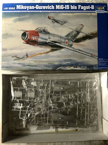Trumpeter 1/48 Mikoyan-Gurevich MiG-15 bis Fagot-B kit extras - 02806