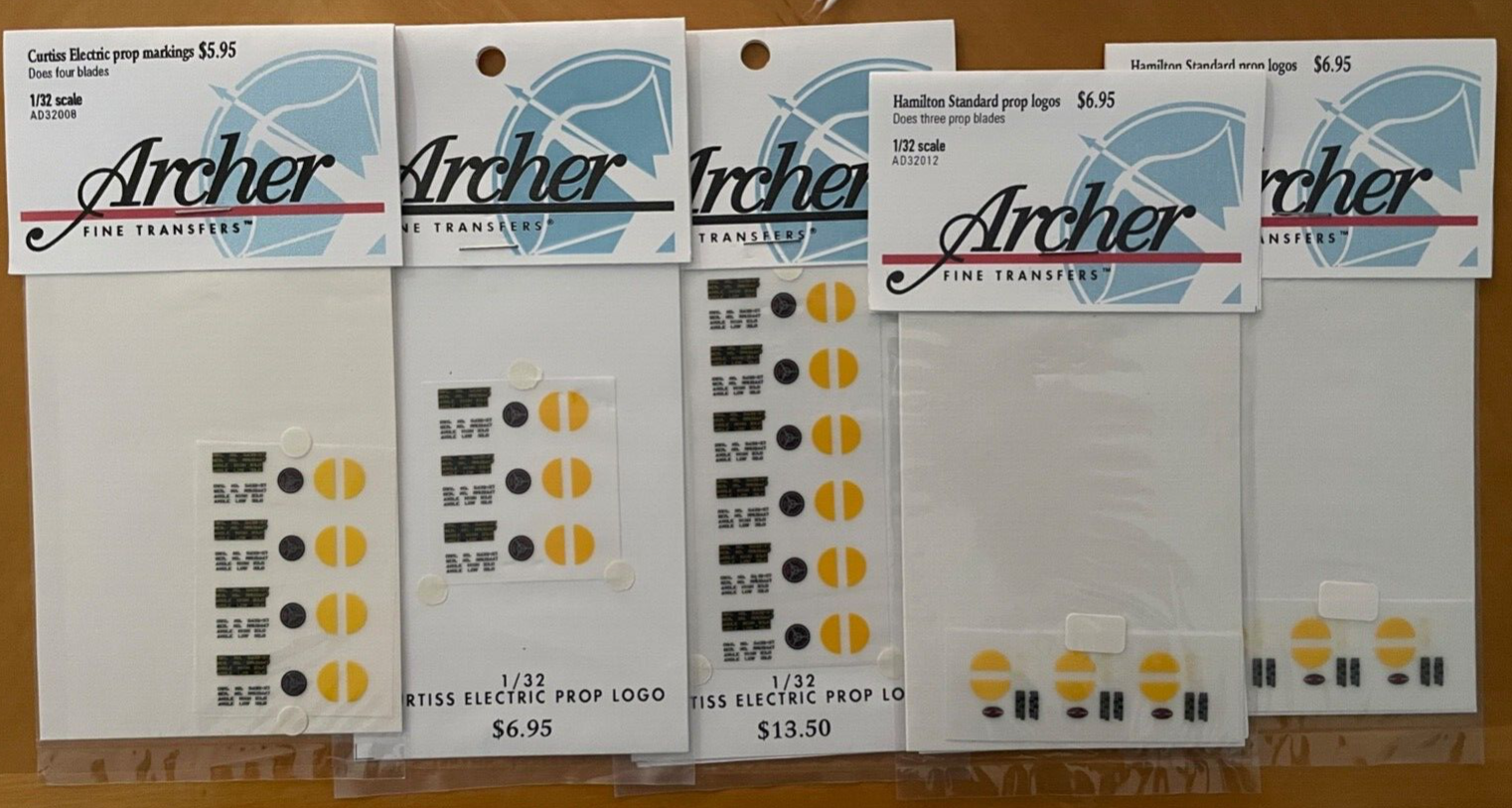 1:32 Archer Transfers Package deal Hamilton Standard & Curtiss Electric props 1:32 Archer Transfers Package deal Hamilton Standard & Curtiss Electric props
