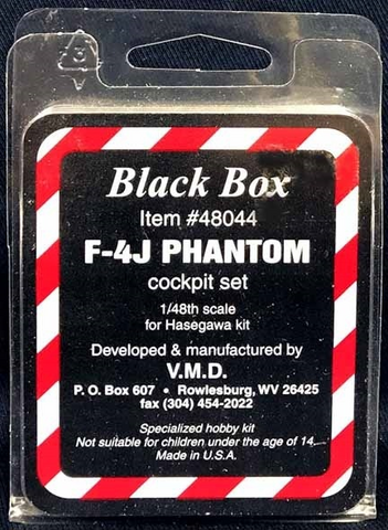 Black Box 1/48 resin F-4J Phantom Cockpit set for Hasegawa - 48044