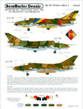 Aeromaster 1/48 scale Su-22 Fitters, Part 1r decals - 48-246