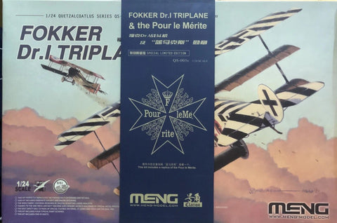 Meng Model 1/24 scale kit - Fokker Dr.I Triplane & the Pour le Mérite