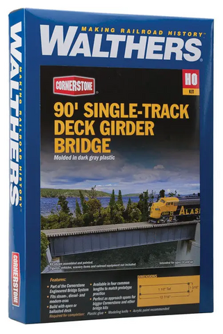 Walthers 933-4508 HO scale 90' Single-Track Railroad Deck Girder Bridge kit