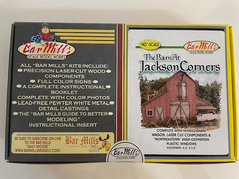 Bar Mills HO scale The Barn At Jackson Corners - Laser-Cut Building - kit #0502