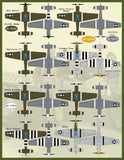 Furball 1/48 decals Colors and Markings of P-51 Part I - FDS4834 14 options