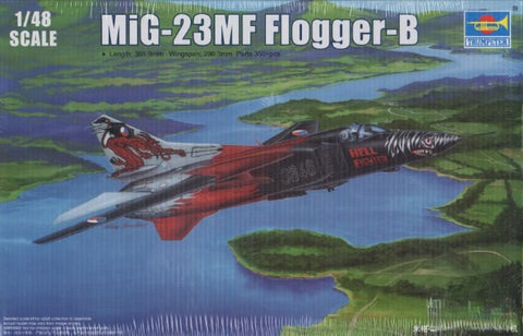 Trumpeter 1/48 scale Mikoyan-Gurevich MiG-23MF Flogger-B aircraft kit - 02854
