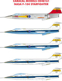 Caracal Decals 1/48 CD48161 NASA F-104 Starfighter for Hasegawa and Kinetic kits