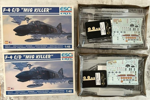 Esci 1/48 Scale F-4 C/D MiG Killer - 2 kits #4044 w/True Details wheels