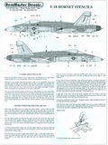 Aeromaster 1/48 scale F-18 Hornet Stencils decal sheet - 148-022