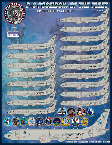 Furball 1/144 scale P-8A Poseidons of the Fleet for the Academy Kit - 144-01