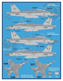 Dash Two 1/32 decals 32-002 Large Scale and Low-Vis E/A-18G Growlers for Trumpeter