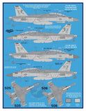 Dash Two 1/32 decals 32-002 Large Scale and Low-Vis E/A-18G Growlers for Trumpeter