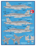 Dash Two 1/32 decals 32-002 Large Scale and Low-Vis E/A-18G Growlers for Trumpeter