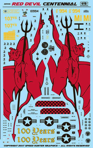 Speed Hunter Graphics Decal 1/32 Red Devil Centennial for Trumpeter kit - 32009