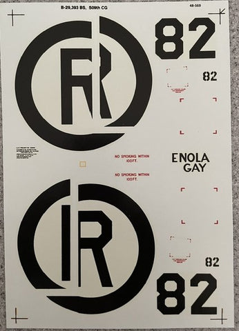 SuperScale 1:48 Decals Boeing B-29 Superfortress "Enola Gay" - 48-569