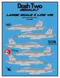 Dash Two 1/32 decals 32-002 Large Scale and Low-Vis E/A-18G Growlers for Trumpeter